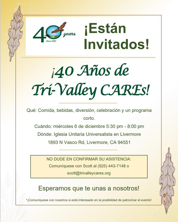 Celebración del 40 Aniversario de Tri-Valley CAREs