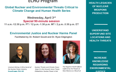Webinar 4/3 – Join to hear Our Senior Advisor Marylia Kelley and Other Panelists Speak on Nuclear Threats and Climate Change