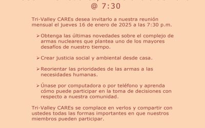 Reunión Virtual de Enero de Tri-Valley CAREs