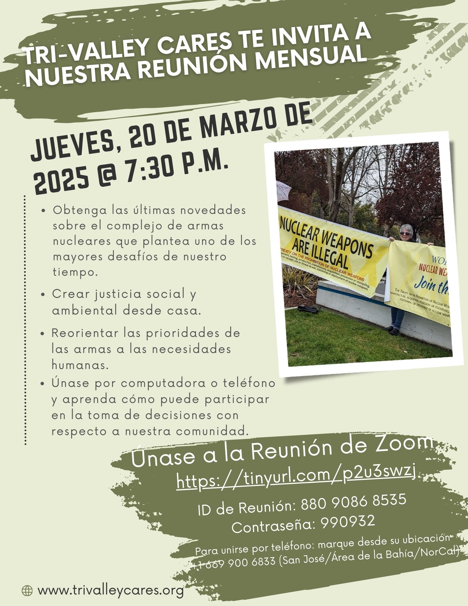 Reunión Virtual de Marzo de Tri-Valley CAREs