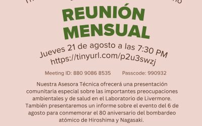 Reunión Virtual de Agosto de Tri-Valley CAREs