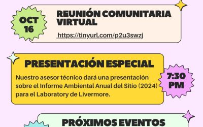 Tri-Valley CAREs le Invita a Nuestra Reunión Mensual de Octubre