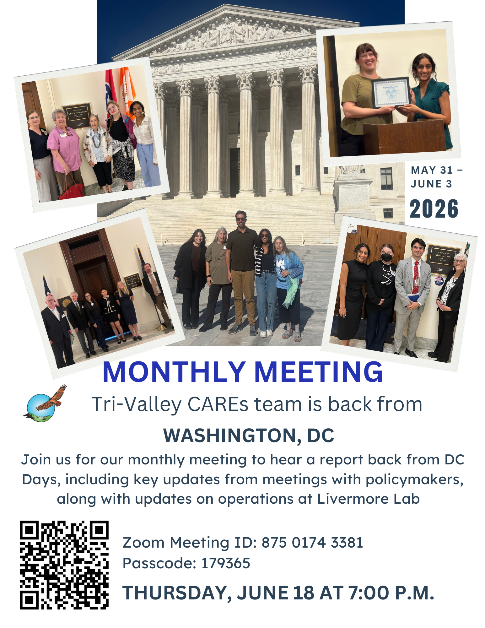 Join Tri-Valley CAREs’ 6/18 Special Monthly Meeting: DC Days Report Back