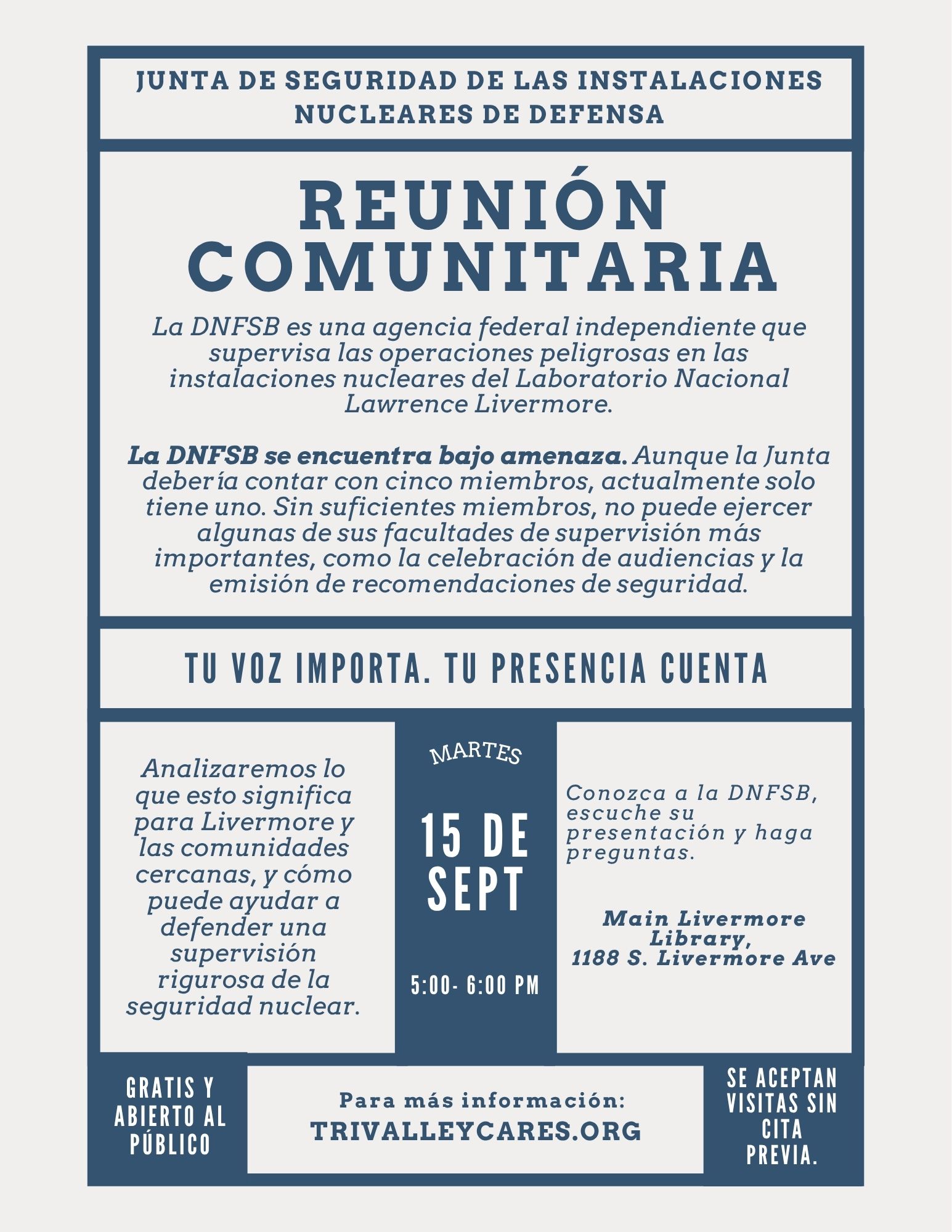 Reunión Comunitaria de la DNFSB
